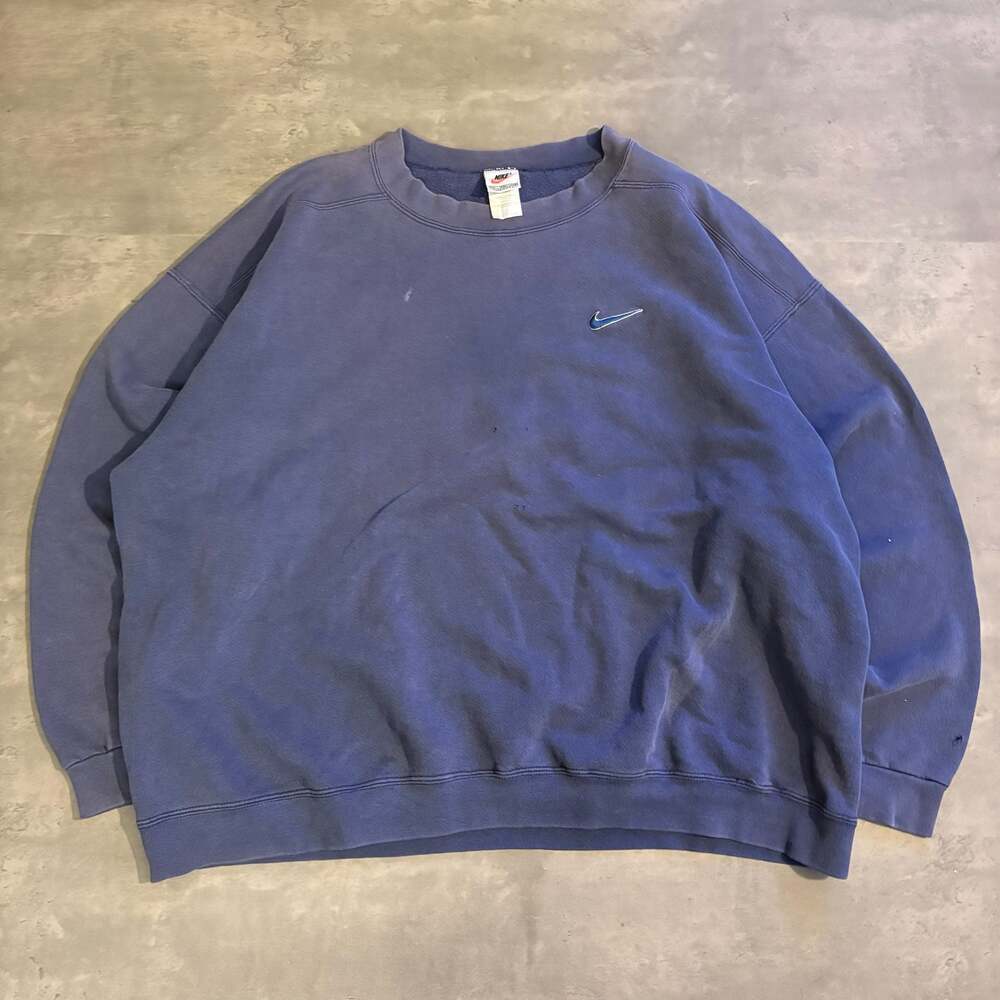 Vintage 90s Nike Swoosh Embroidered Crewneck Sweatshirt XXL